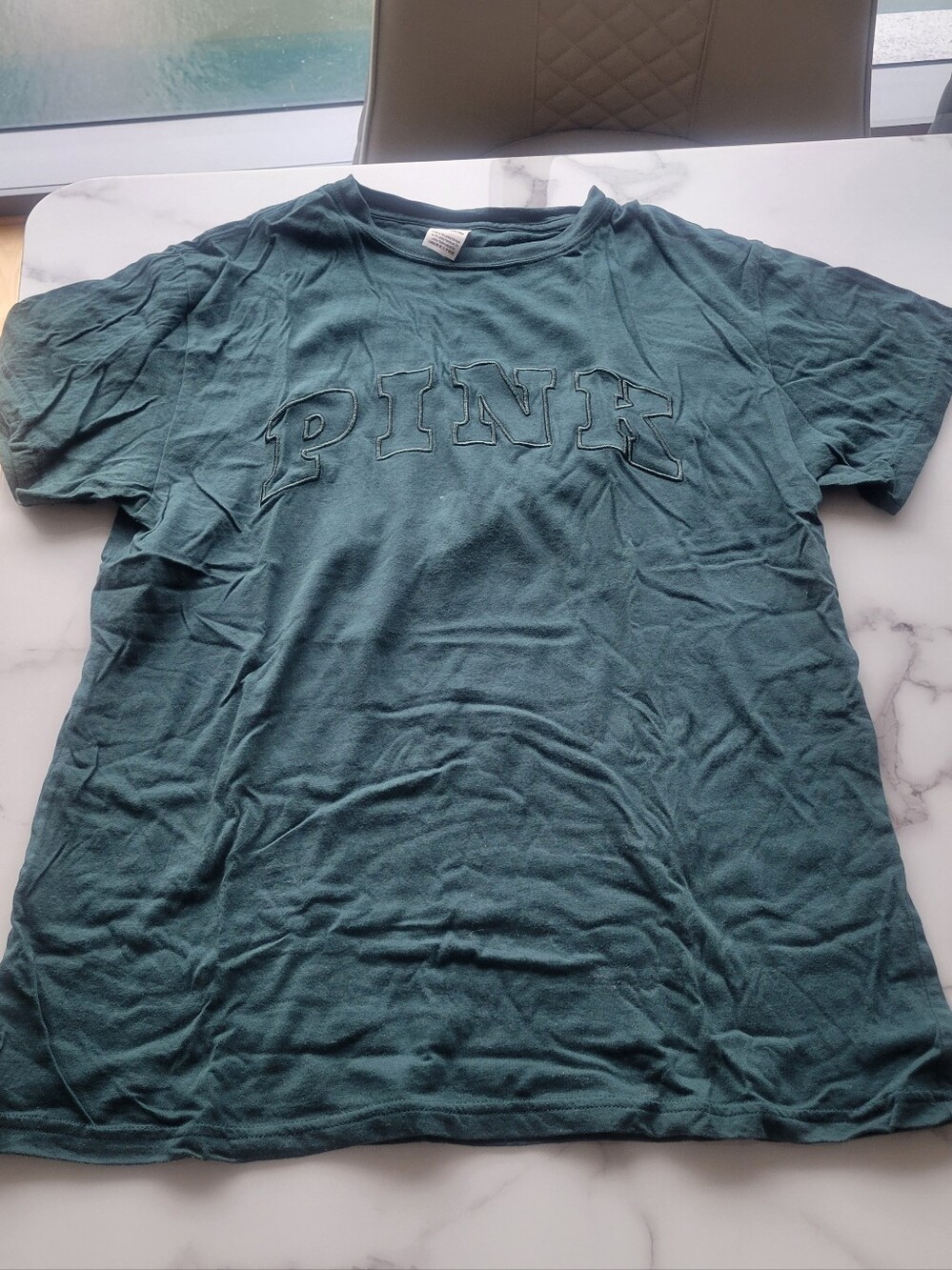 Victoria's Secret PINK Dark Green Campus Tee Size S